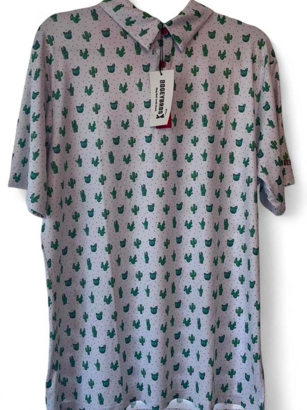 Bogey Bros Prick-Ly Pear Golf Polo Shirt NWT Size Large